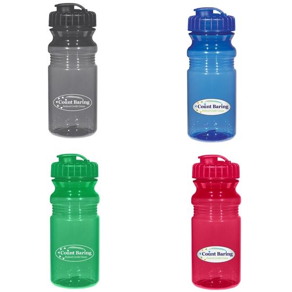 DH5892 Poly-Clear™ 20 Oz. Fitness Bottle With Super Sipper Lid and Custom Imprint